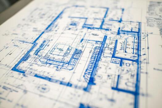 Architectural Blueprint Mockup